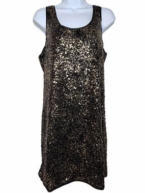 Diane Von Furstenburg DVF Gold Sequin Dress Woman’s 6